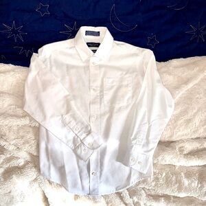 Nautica Boys White Oxford Shirt